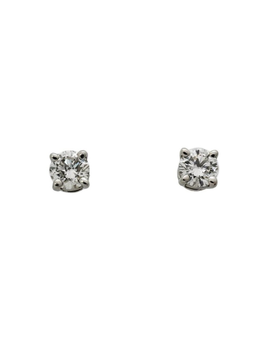Tiffany & Co Earrings Solitaire Platinum Diamond